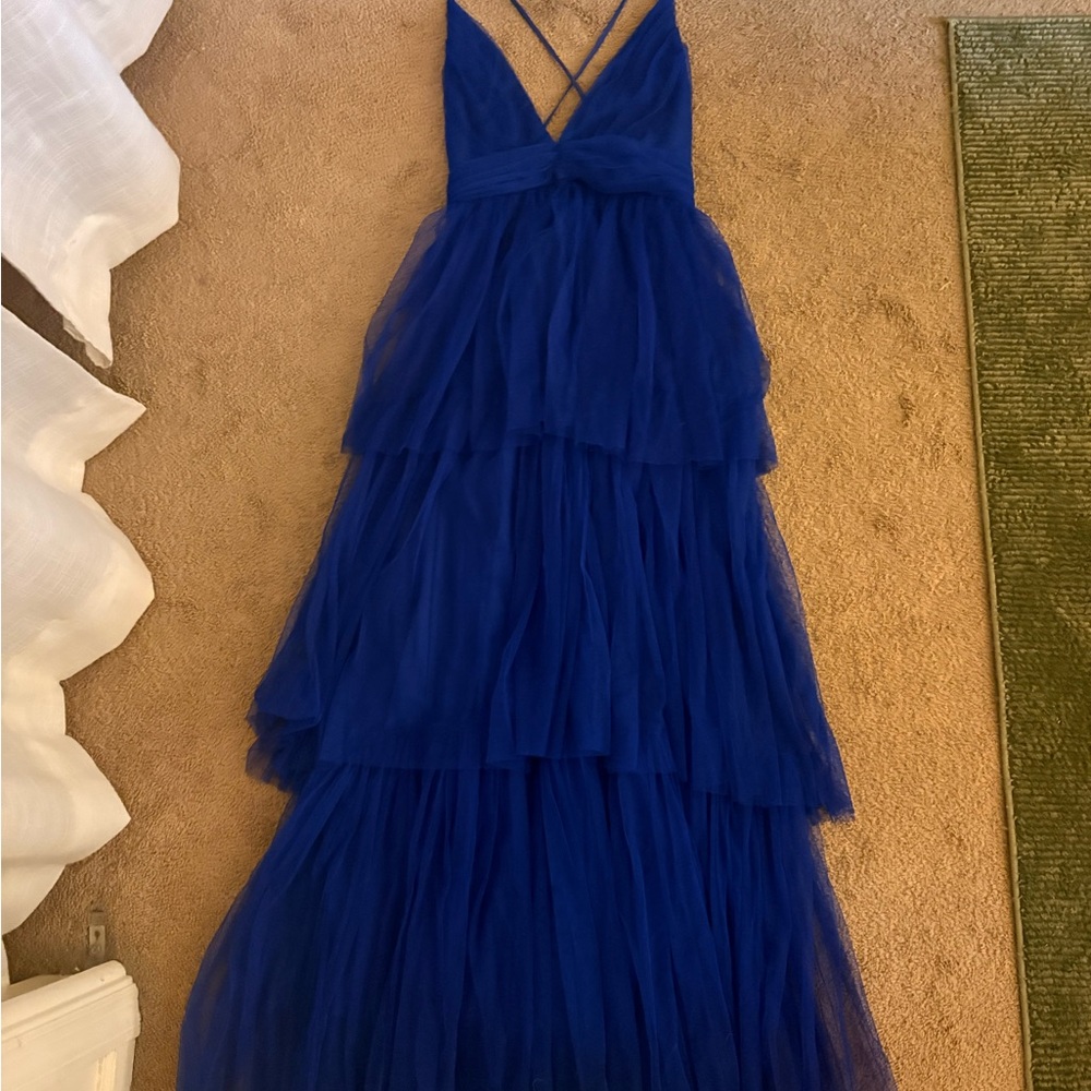 Luxxel Royal Blue Lace Dress